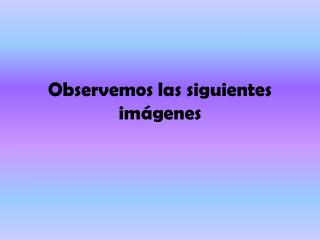 Observemos las siguientes imágenes