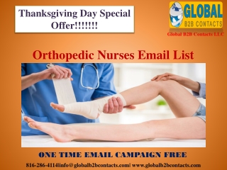 Orthopedic Nurses Email List