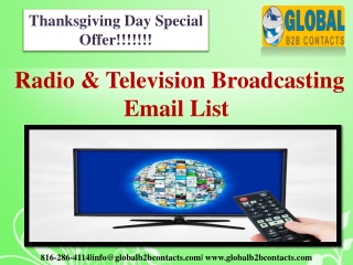 Radio & Television Broadcasting Email List