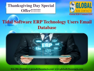 Tidal Software ERP Technology Users Email Database