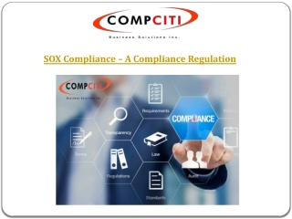 SOX Compliance – A Compliance Regulation