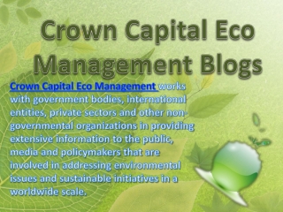 Crown Capital Eco Management Blogs