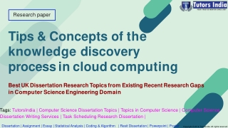 Tips & Concepts of the knowledge discovery process in cloud computing