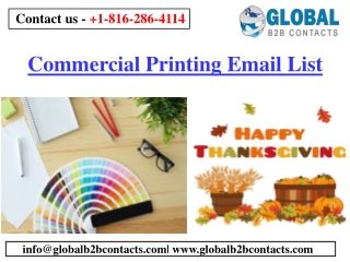 Commercial Printing Email List