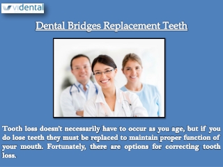 Dental Bridges Replacement Teeth