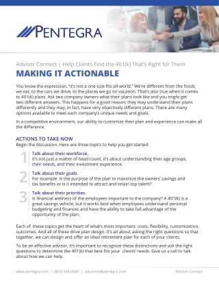 Pentegra Help Clients Find the 401(k) That’s Right for Them