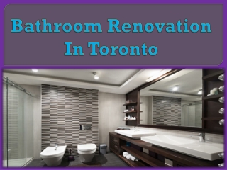 Bathroom Renovation In Toronto