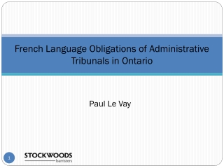 French Language Obligations of Administrative Tribunals in Ontario