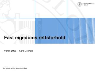 Fast eigedoms rettsforhold