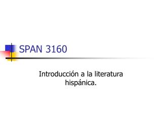 SPAN 3160