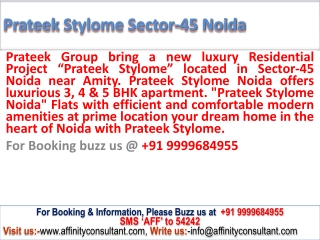 3 BHK apartment prateek project noida || 09999684955