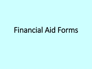 Financial Aid Forms