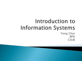 Introduction to Information Systems