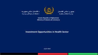Investment Opportunities in Health Sector