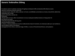 Generic Terbinafine 250mg