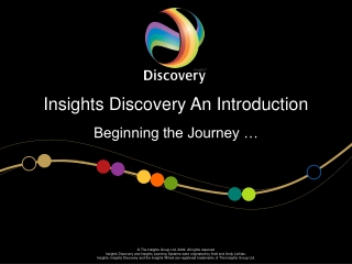 Insights Discovery An Introduction Beginning the Journey …