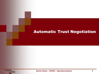 Automatic Trust Negotiation