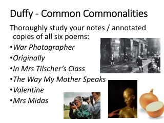 Duffy - Common Commonalities