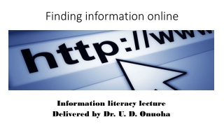 Finding information online