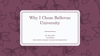 Why I Chose Bellevue University