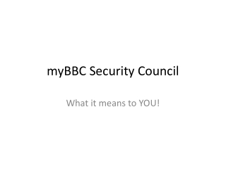 myBBC Security Council