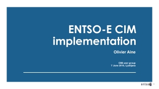 ENTSO-E CIM implementation