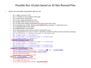 Possible Run 10 plan based on 25 Nov Revised Plan