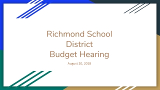 Richmond School District Budget Hearing