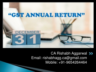 CA Rishabh Aggarwal Email: rishabhagg@gmail Mobile: +91-9654264464