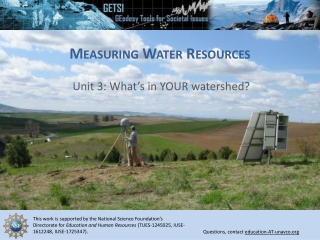 Measuring Water Resources