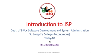 Introduction to JSP