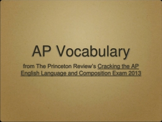 AP Vocabulary