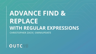 ADVANCE FIND &amp; REPLACE WITH REGULAR EXPRESSIONS