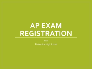 AP Exam Registration