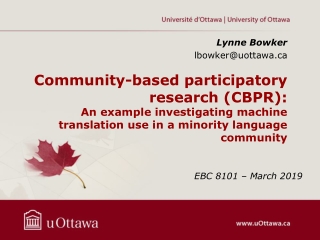 Lynne Bowker lbowker@uottawa