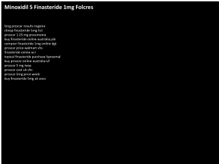 Minoxidil 5 Finasteride 1mg Folcres