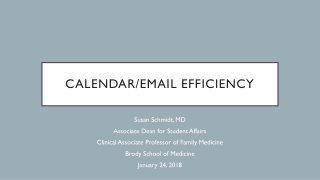 Calendar/email efficiency