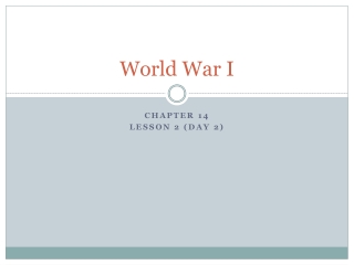 World War I