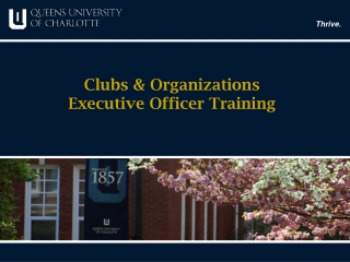 Clubs &amp; Organizations Executive Officer Training