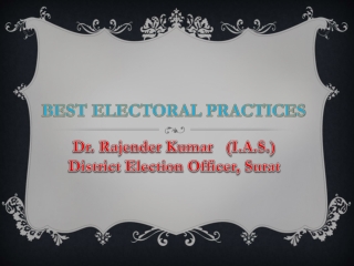 BEST ELECTORAL PRACTICES