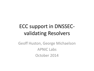 ECC support in DNSSEC-validating Resolvers