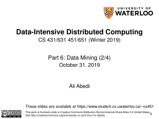 Data-Intensive Distributed Computing