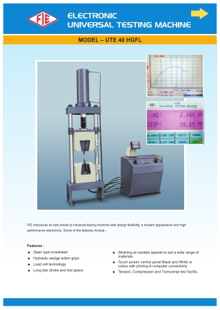 Electronic Universal Testing Machines (UTE 40 HGFL)