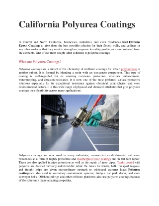 California Polyurea Coatings