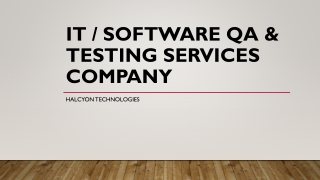 IT Software Testing Services Company