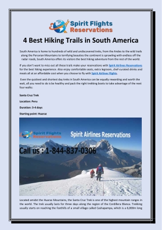 4 Best Hiking Trails in South America