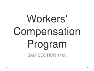 Workers’ Compensation Program