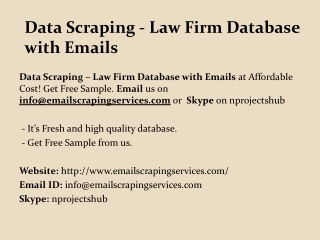 Data Scraping - Law Firm Database with Emails