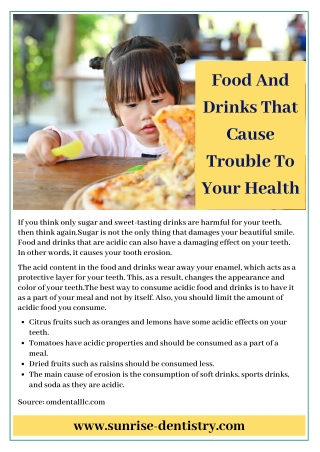 Food And Drinks That Cause Trouble To Your Health