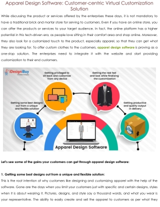 Apparel Design Software: Customer-centric Virtual Customization Solution